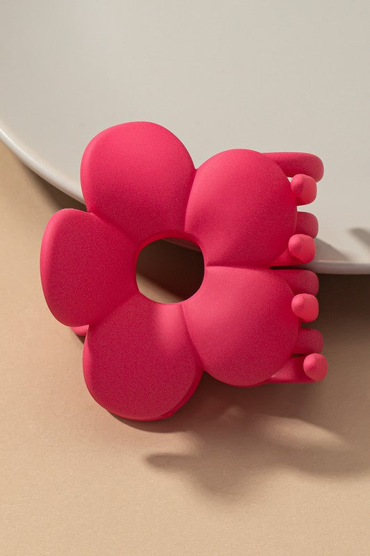 Large flower hair claw clip
