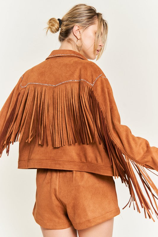 Suede Fringe Jacket