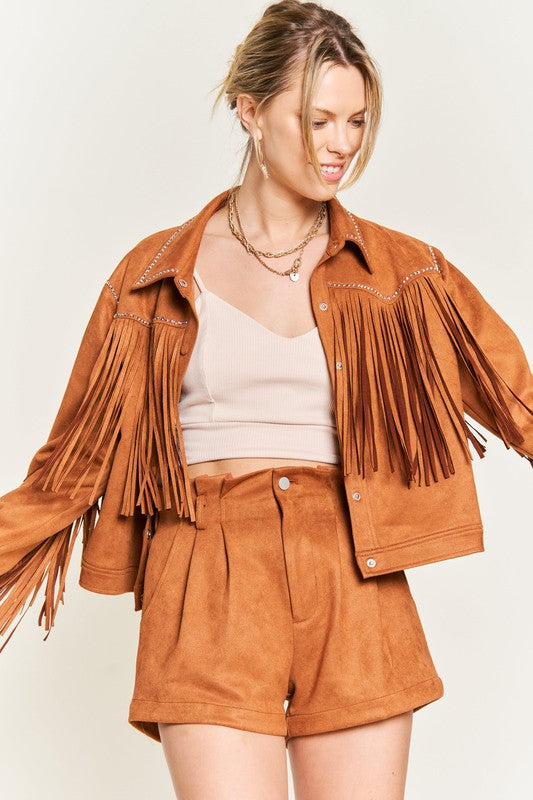 Suede Fringe Jacket