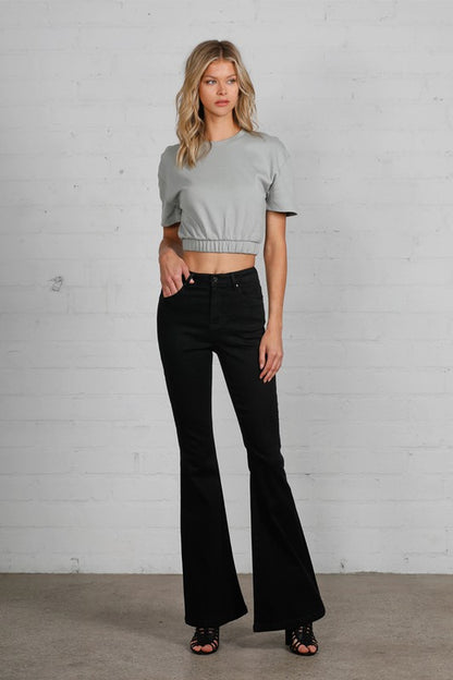 High Rise Wider Flare Jeans