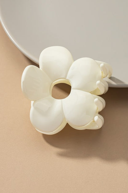 Large flower hair claw clip