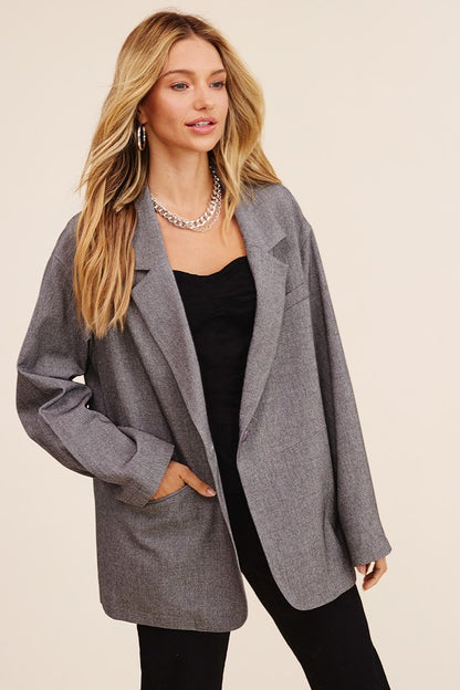 Oversized Solid Blazer