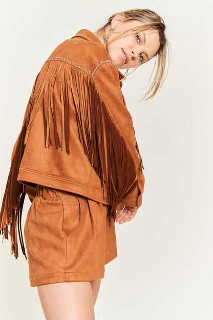 Suede Fringe Jacket