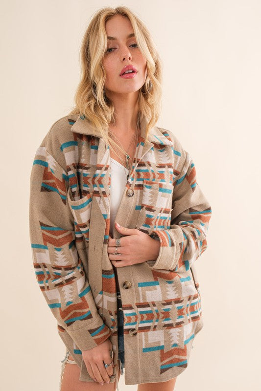 Aztec Shirt Jacket