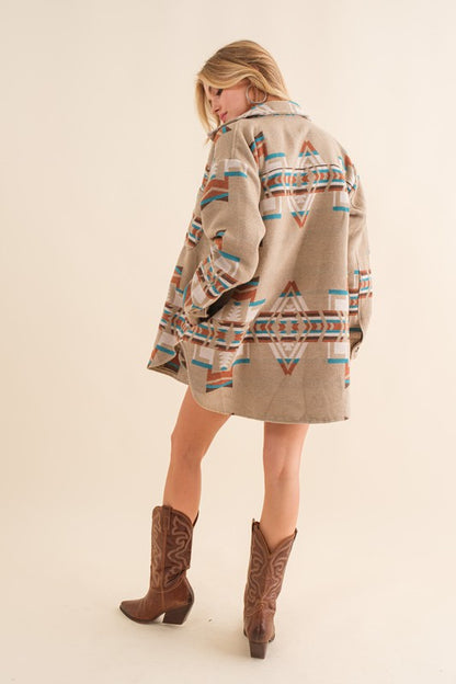 Aztec Shirt Jacket