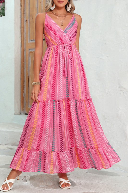 Santorini Pink Maxi Dress