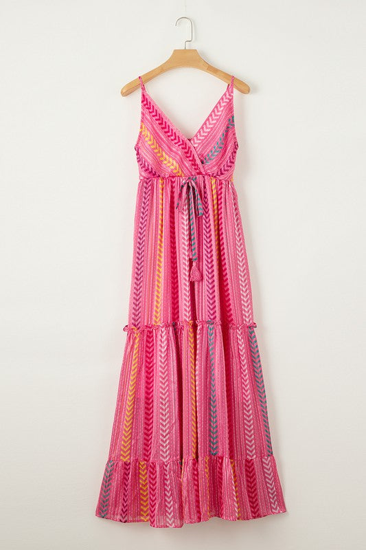 Santorini Pink Maxi Dress