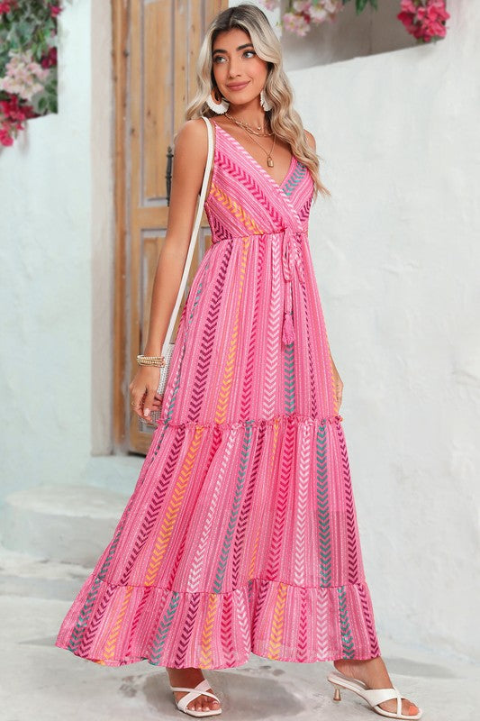 Santorini Pink Maxi Dress