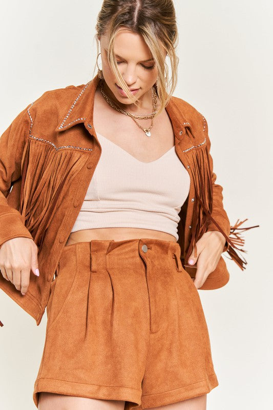 Suede Fringe Jacket