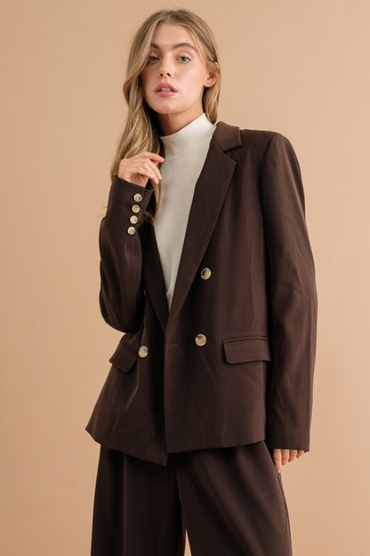 DOUBLE BUTTON BLAZER JACKET