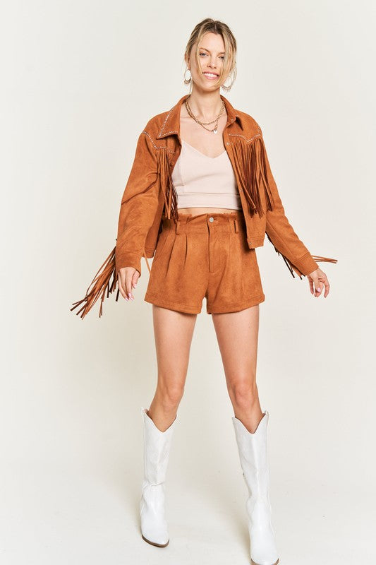 Suede Fringe Jacket