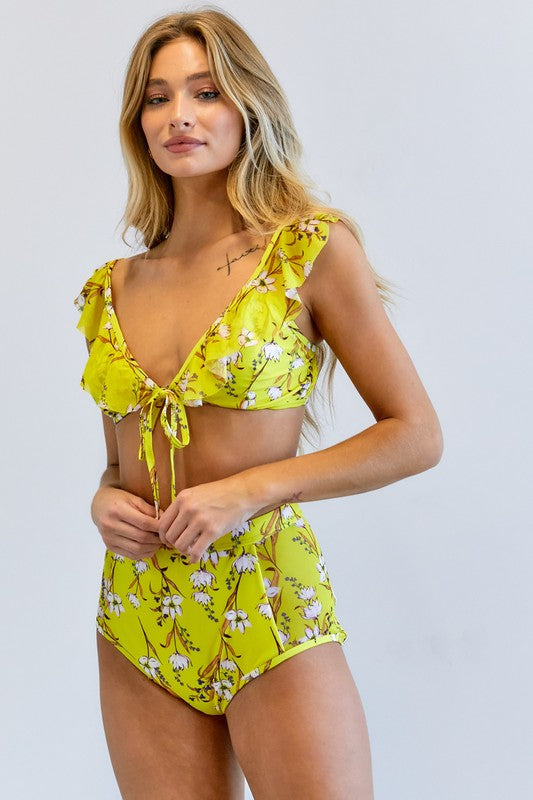 Floral Printed Swimwear Set