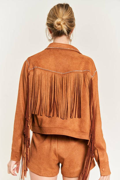 Suede Fringe Jacket