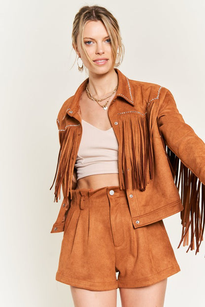 Suede Fringe Jacket