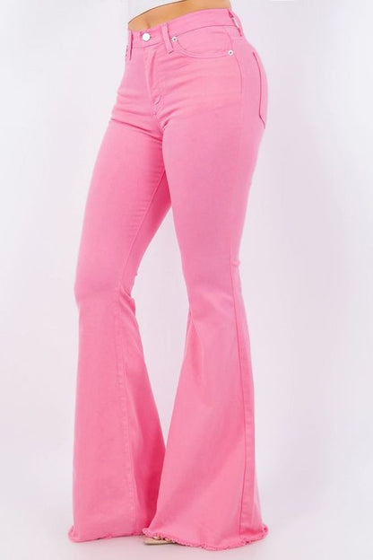 Bell Bottom Jean in Pink- 32" Inseam